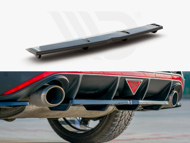 Central Rear Splitter (Vertical Bars) Hyundai I30 Mk3 N Fastback - Wayside Performance 