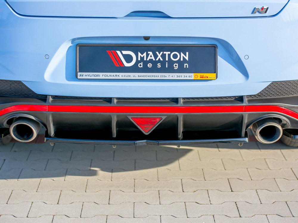 Central Rear Splitter (Vertical Bars) Hyundai I30 Mk3 N Fastback - Wayside Performance 