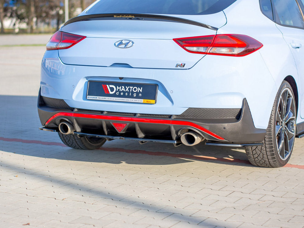 Central Rear Splitter (Vertical Bars) Hyundai I30 Mk3 N Fastback - Wayside Performance 