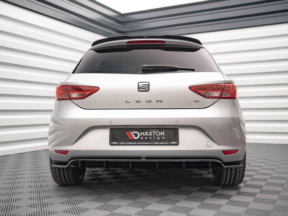Central Rear Splitter (Vertical Bars) Seat Leon Hatchback Mk3 (2012-2016) - Wayside Performance 
