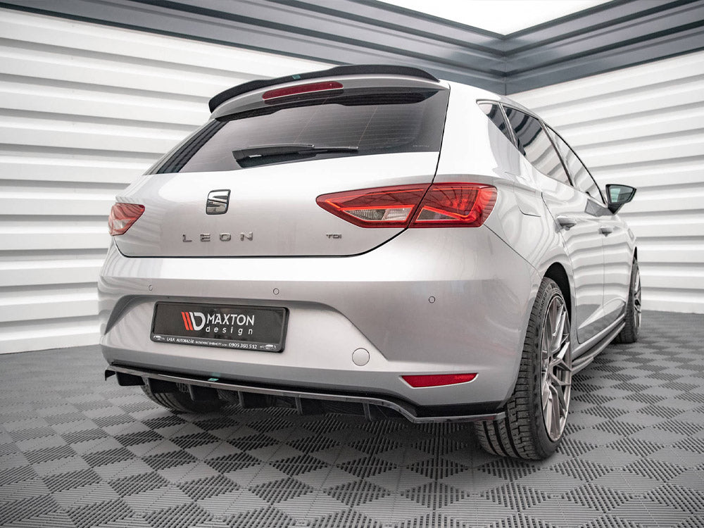 Central Rear Splitter (Vertical Bars) Seat Leon Hatchback Mk3 (2012-2016) - Wayside Performance 