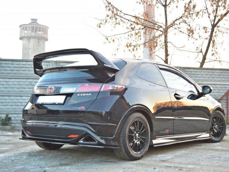 Central Rear Splitter Honda Civic VIII Type S/R (Without Vertical Bars) - Wayside Performance 