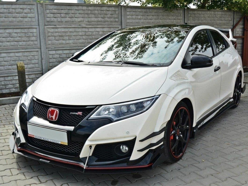 Front Racing Splitter V.2 Honda Civic IX Type R (2015-2017) - Wayside Performance 