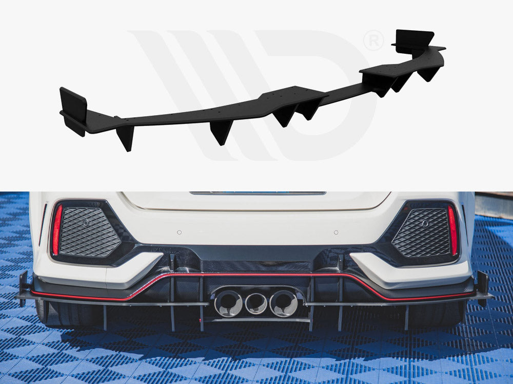 Street PRO Rear Diffuser Honda Civic X Type R - Wayside Performance 
