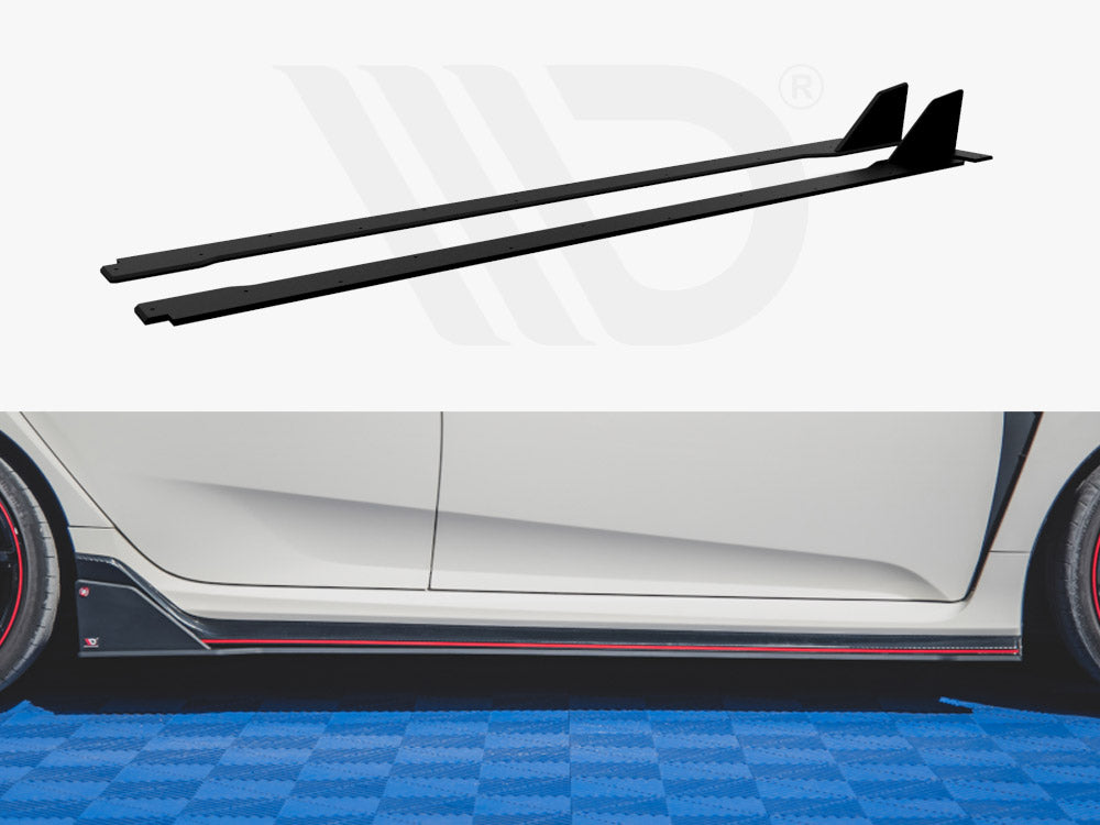 Street PRO Side Skirts Diffusers Honda Civic X Type-R - Wayside Performance 
