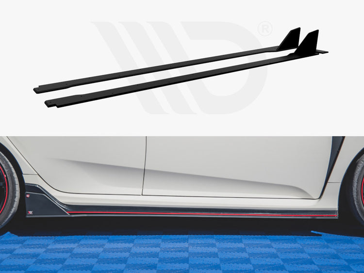 Street PRO Side Skirts Diffusers Honda Civic X Type-R - Wayside Performance 