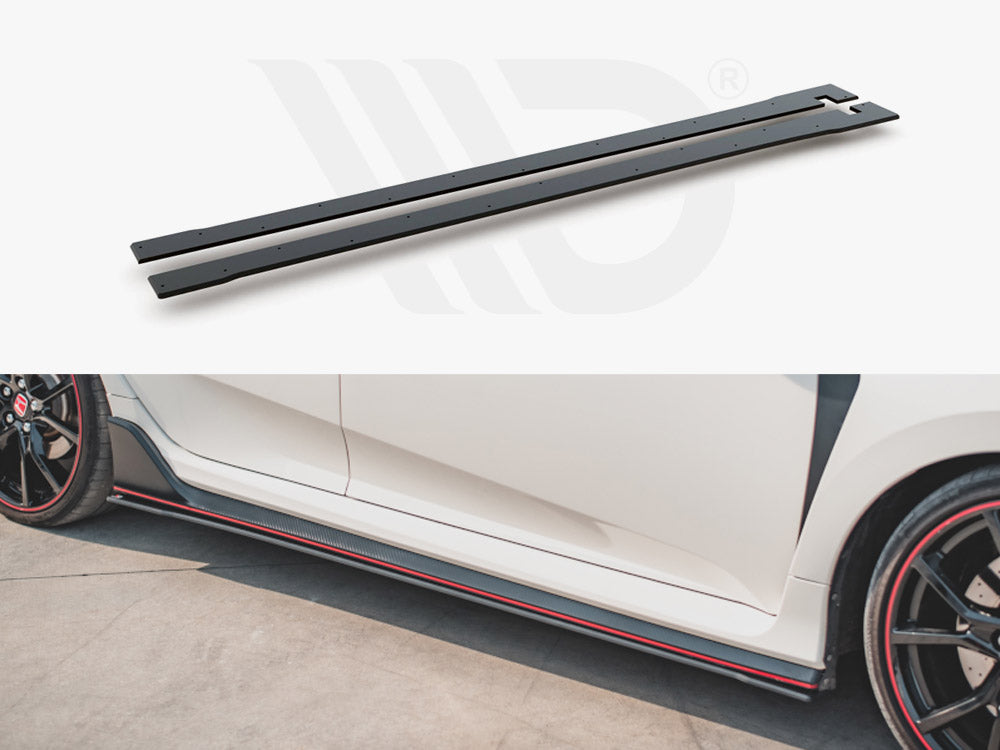 Street PRO Side Skirts Diffusers V.2 Honda Civic X Type-R - Wayside Performance 