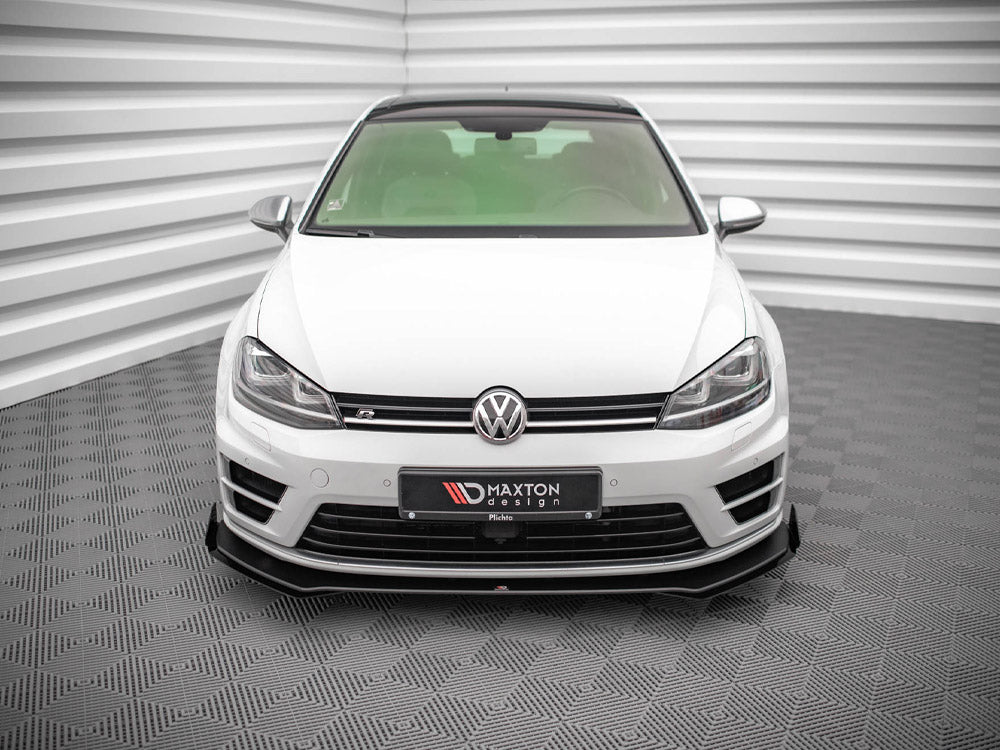 Street Pro Front Splitter V.1 (+flaps) Vw Golf R Mk7 (2013-2016) - Wayside Performance 