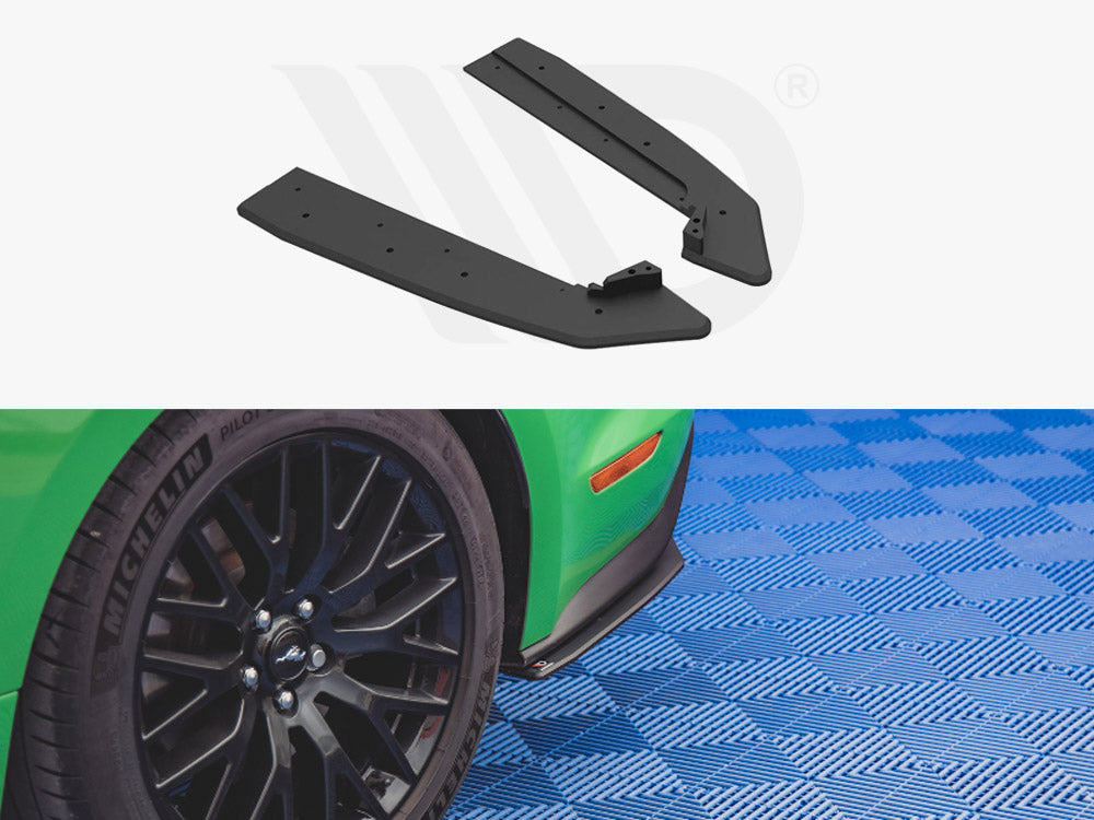 Street PRO Rear Side Splitters V.1 Ford Mustang GT MK6 Facelift - Wayside Performance 