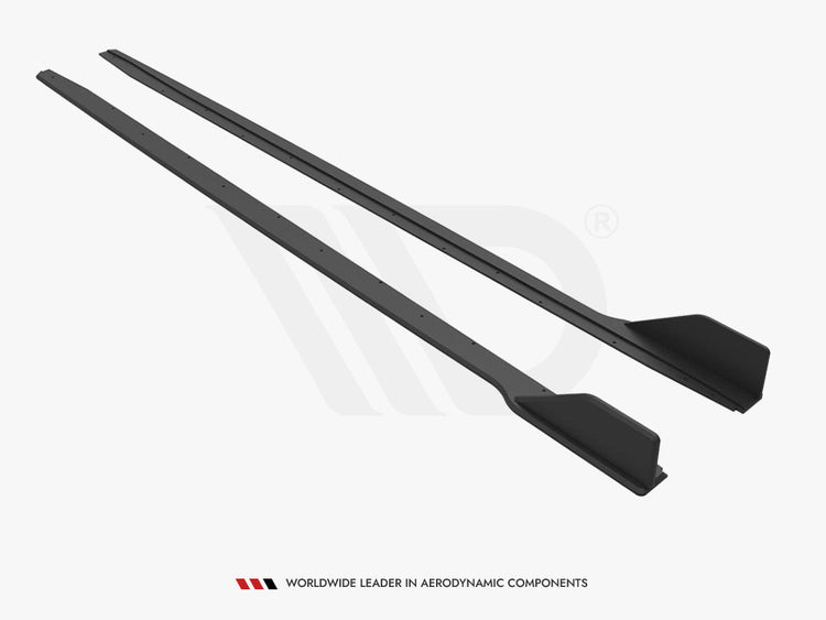 Street PRO Side Skirts Diffusers V.2 Ford Mustang GT MK6 Facelift (2017-) - Wayside Performance 