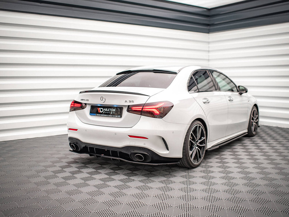 Central Rear Splitter V.1 (Vertical Bars) Mercedes A 35 AMG Sedan V177 - Wayside Performance 