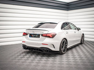 Central Rear Splitter V.1 (Vertical Bars) Mercedes A 35 AMG Sedan V177 - Wayside Performance 