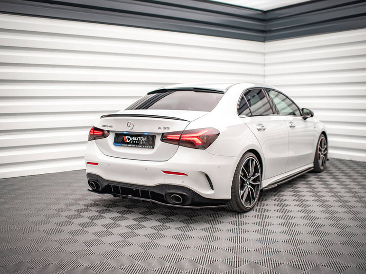 Central Rear Splitter V.1 (Vertical Bars) Mercedes A 35 AMG Sedan V177 - Wayside Performance 