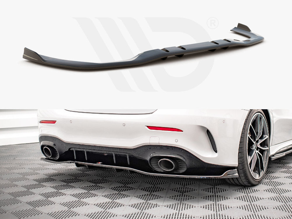 Central Rear Splitter V.2 (Vertical Bars) Mercedes A 35 AMG Sedan V177 - Wayside Performance 