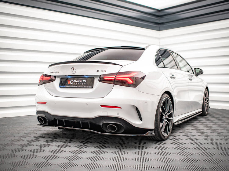 Central Rear Splitter V.2 (Vertical Bars) Mercedes A 35 AMG Sedan V177 - Wayside Performance 