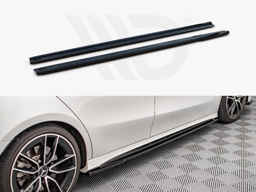 Side Skirts Diffusers V.2 Mercedes A35 AMG / AMG-Line W177 - Wayside Performance 