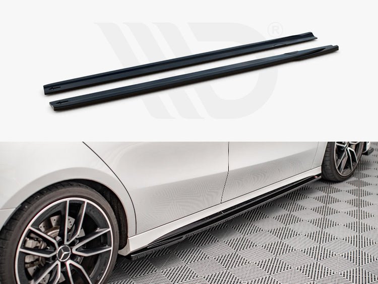 Side Skirts Diffusers V.2 Mercedes A35 AMG / AMG-Line W177 - Wayside Performance 