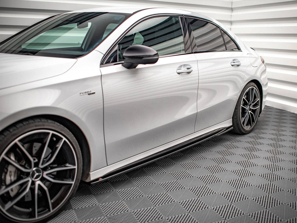 Side Skirts Diffusers V.2 Mercedes A35 AMG / AMG-Line W177 - Wayside Performance 