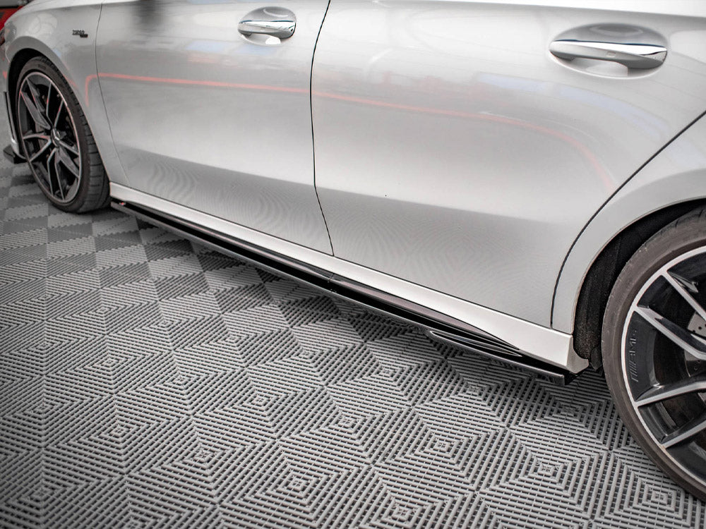 Side Skirts Diffusers V.2 Mercedes A35 AMG / AMG-Line W177 - Wayside Performance 