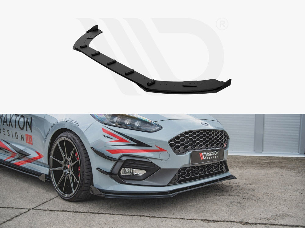 Maxton Racing Front Splitter (+flaps) Ford Fiesta Mk8 St/ St Line (2017-) - Wayside Performance 