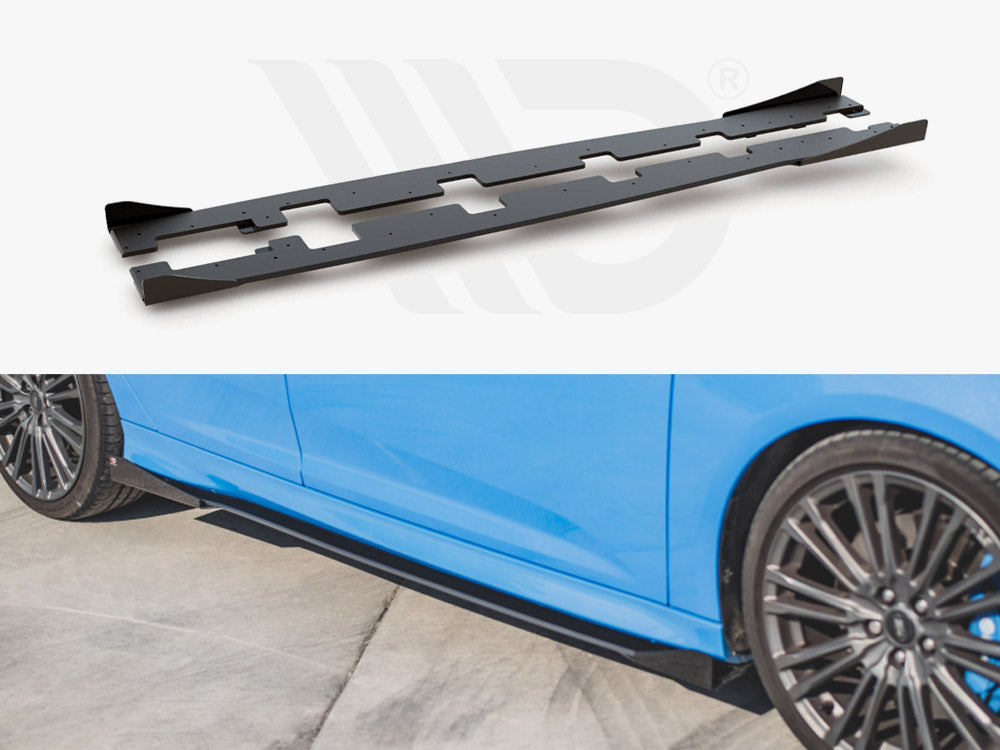 Racing Durability Side Skirts Diffusers (+flaps) Ford Focus Rs Mk3 (2015-2018) - Wayside Performance 