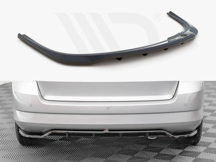 Central Rear Splitter (Vertical Bars) Skoda Fabia Estate Mk3 - Wayside Performance 
