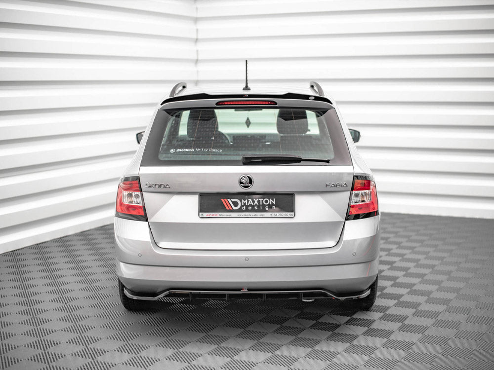 Central Rear Splitter (Vertical Bars) Skoda Fabia Estate Mk3 - Wayside Performance 