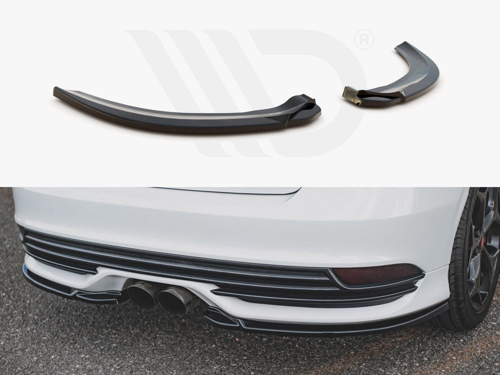 Rear Side Splitters V2 Ford Focus St Mk3 Facelift (2015-2018) - Wayside Performance 