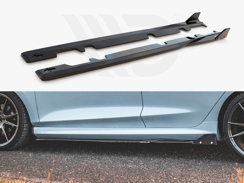 Side Skirts Diffusers V.2 + Flaps Ford Fiesta St / St-line Mk8 - Wayside Performance 