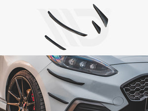 Front Bumper Wings (Canards) V.3 Ford Fiesta Mk8 St / St-line (2017-) - Wayside Performance 