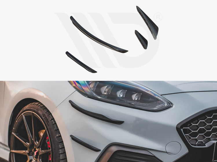 Front Bumper Wings (Canards) V.3 Ford Fiesta Mk8 St / St-line (2017-) - Wayside Performance 