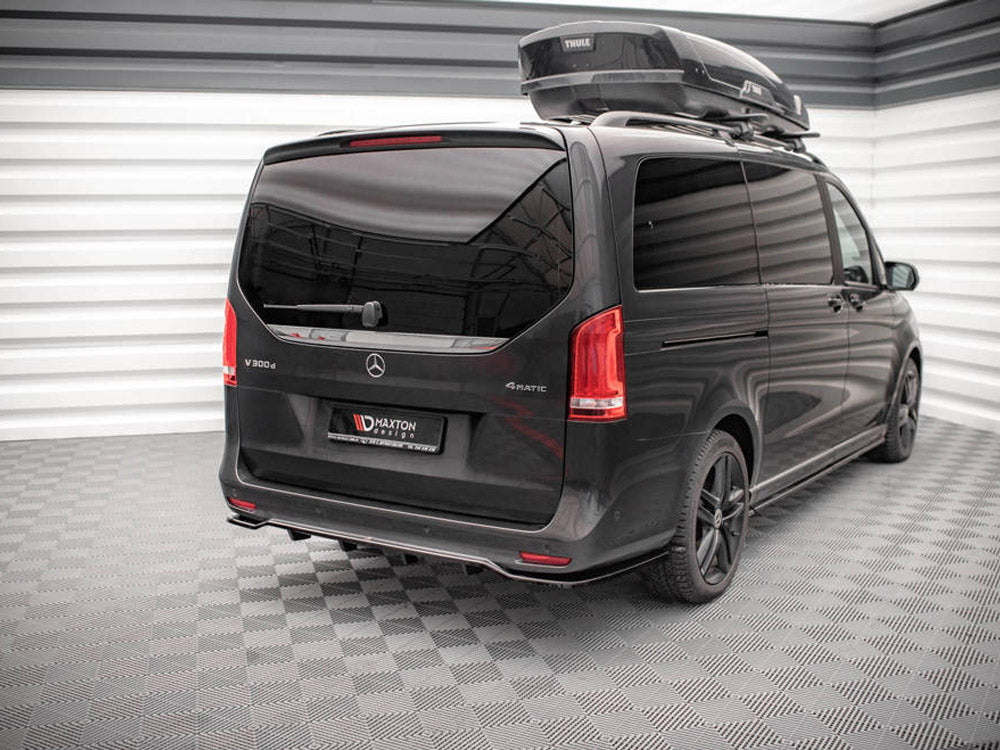 Central Rear Splitter (Vertical Bars) Mercedes V-class Amg-line W447 Facelift (2021-) - Wayside Performance 