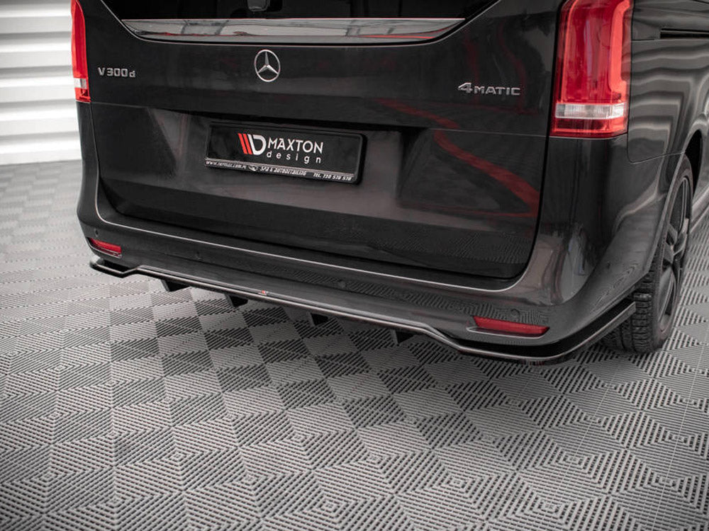 Central Rear Splitter (Vertical Bars) Mercedes V-class Amg-line W447 Facelift (2021-) - Wayside Performance 