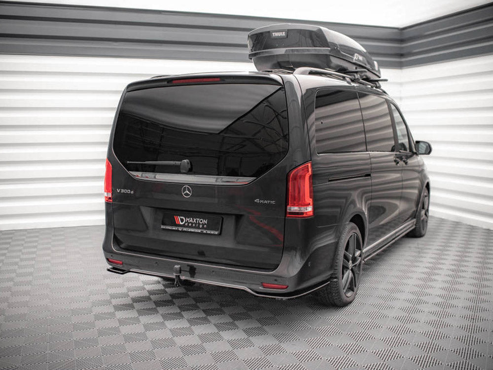 Central Rear Splitter (Vertical Bars) Mercedes V-class Amg-line W447 Facelift (2021-) - Wayside Performance 