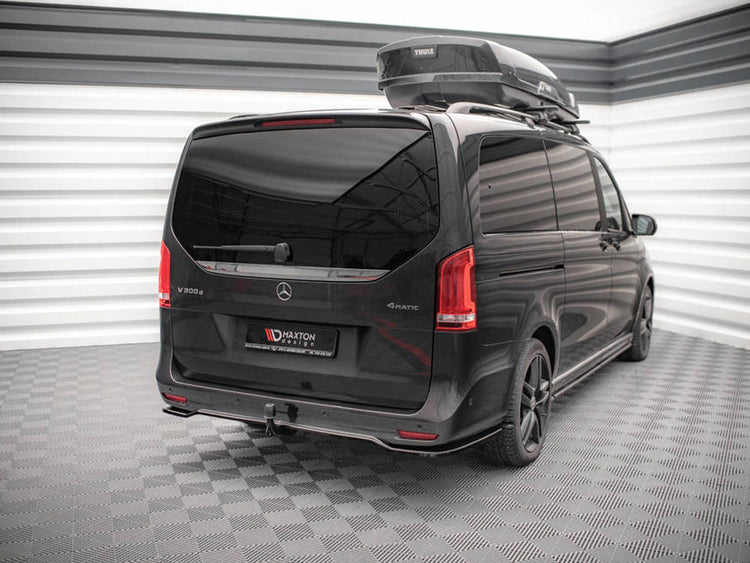 Central Rear Splitter (Vertical Bars) Mercedes V-class Amg-line W447 Facelift (2021-) - Wayside Performance 