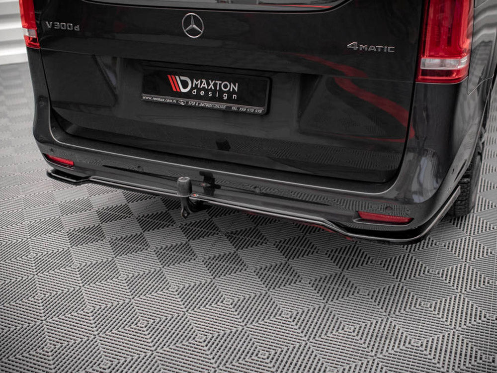Central Rear Splitter (Vertical Bars) Mercedes V-class Amg-line W447 Facelift (2021-) - Wayside Performance 