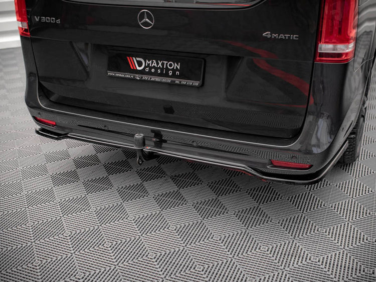 Central Rear Splitter (Vertical Bars) Mercedes V-class Amg-line W447 Facelift (2021-) - Wayside Performance 
