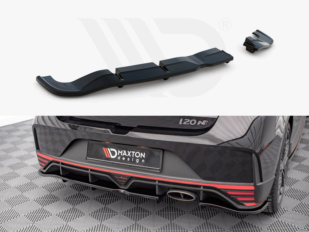 Central Rear Splitter (Vertical Bars) Hyundai I20 N Mk3 (2020-) - Wayside Performance 