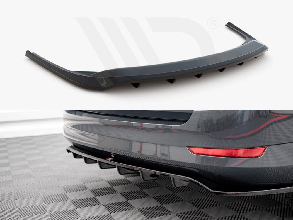 Central Rear Splitter (Vertical Bars) Skoda Fabia Estate Mk3 Facelift - Wayside Performance 