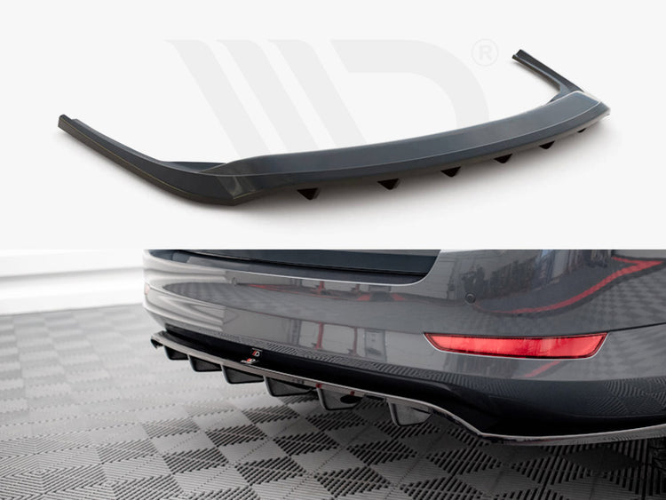 Central Rear Splitter (Vertical Bars) Skoda Fabia Estate Mk3 Facelift - Wayside Performance 