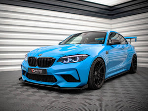 Maxton Design Street Pro Front Splitter V.1 (+flaps) Bmw M2 Competition F87 (2018-2020) - Wayside Performance 