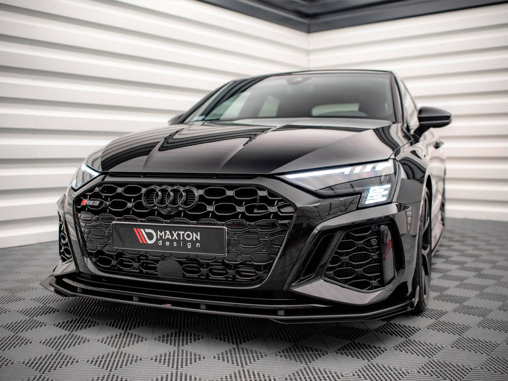 Maxton Design Street Pro Front Splitter V.1 (+flaps) Audi Rs3 8y (2020-) - Wayside Performance 
