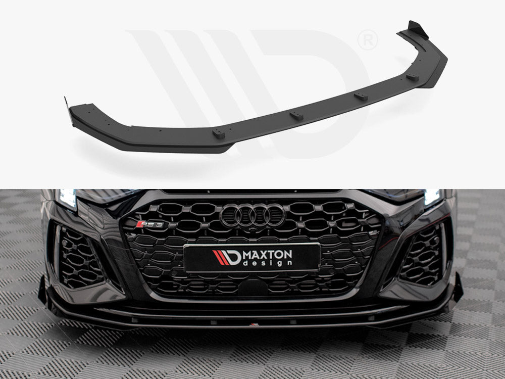 Maxton Design Street Pro Front Splitter V.1 (+flaps) Audi Rs3 8y (2020-) - Wayside Performance