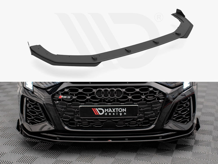 Maxton Design Street Pro Front Splitter V.1 (+flaps) Audi Rs3 8y (2020-) - Wayside Performance 