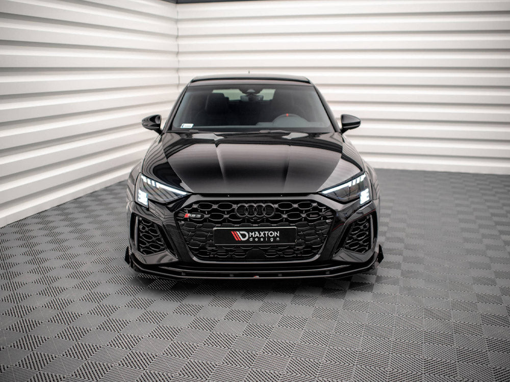 Maxton Design Street Pro Front Splitter V.1 (+flaps) Audi Rs3 8y (2020-) - Wayside Performance 