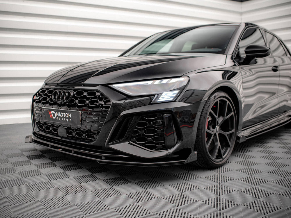 Maxton Design Street Pro Front Splitter V.1 (+flaps) Audi Rs3 8y (2020-) - Wayside Performance 