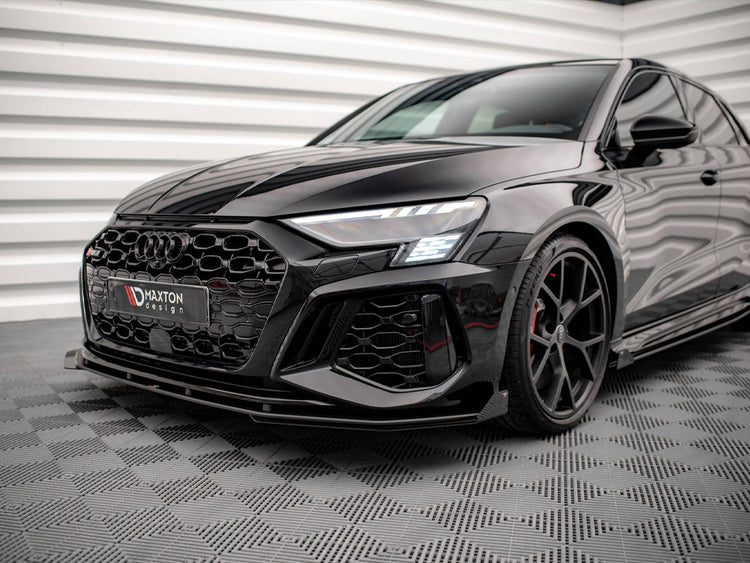 Maxton Design Street Pro Front Splitter V.1 (+flaps) Audi Rs3 8y (2020-) - Wayside Performance 