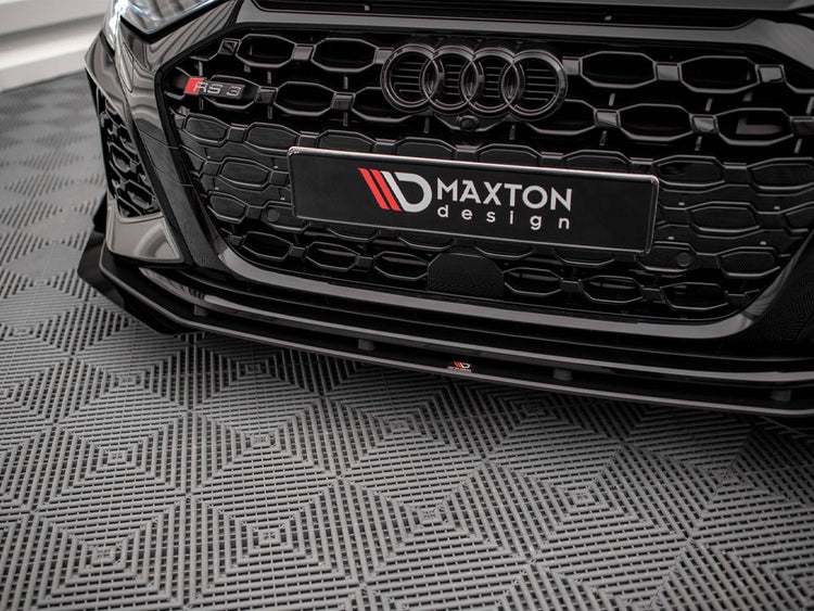 Maxton Design Street Pro Front Splitter V.1 (+flaps) Audi Rs3 8y (2020-) - Wayside Performance 
