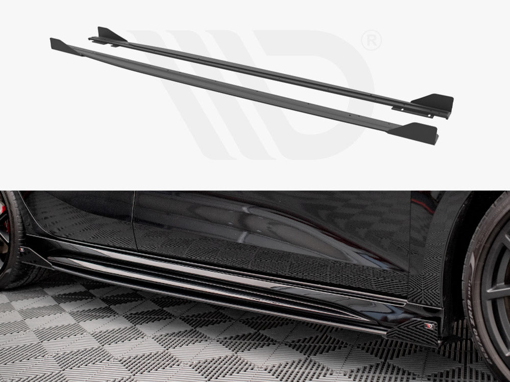 Maxton Design Street Pro Side Skirts Diffusers (+flaps) Audi Rs3 Sportback 8y (2020-) - Wayside Performance