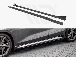 Maxton Design Street Pro Side Skirts Diffusers (+flaps) Audi S3 / A3 S-line 8y (2020-) - Wayside Performance 